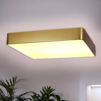 LED stropné kúpeľňové svietidlo QUATTRO - 18W, 4000K (denná biela), zlaté