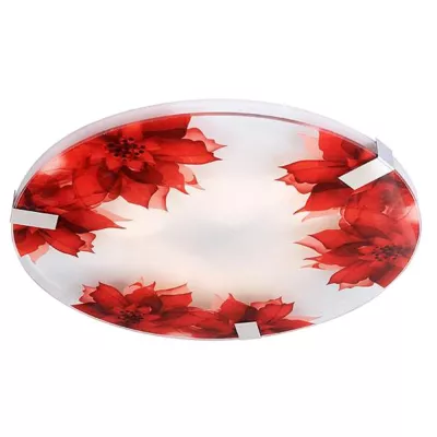 Prisadené stropné LED svetlo RAPSODY - 9W, 6500K (studená biela), 31cm, okrúhle, červené