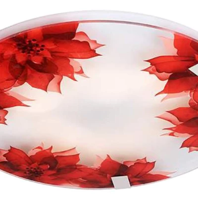 Prisadené stropné osvetlenie RAPSODY - 3xE27, 50W, 40cm, okrúhle, červené
