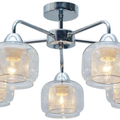 Stropné päťramenné osvetlenie RAY - 5xE14, 40W, chrómované