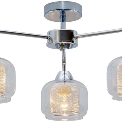 Stropné trojramenné osvetlenie RAY - 3xE14, 40W, chrómované