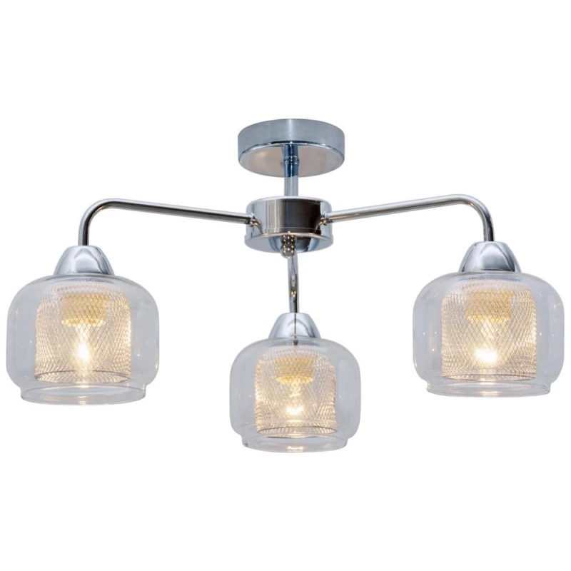 Stropné trojramenné osvetlenie RAY - 3xE14, 40W, chrómované