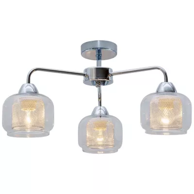 Stropné trojramenné osvetlenie RAY - 3xE14, 40W, chrómované