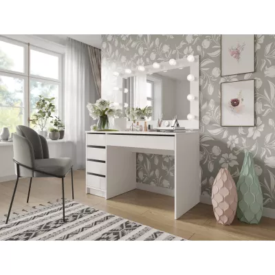 Univerzálny stolík CONALL - lesklý biely