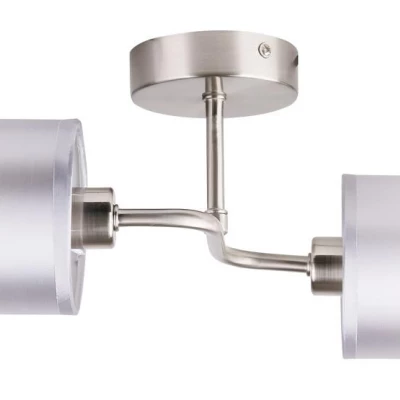 Moderné stropné osvetlenie SAX - 2xE14, 40W, strieborné