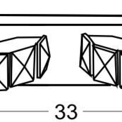 LED moderné nástenné osvetlenie SHIPI - 2x3W, 6500K (studená biela), chrómované