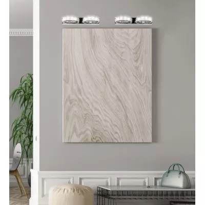 LED moderné nástenné osvetlenie SHIPI - 2x3W, 6500K (studená biela), chrómované