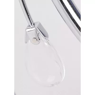 Stropný prisadený päťramenný luster SIMPLI - 5xE27, 40W, chrómovaný / biely