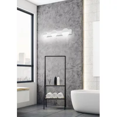 Moderné LED nástenné osvetlenie SING - 3x3W, 4000K (denná biela), biele
