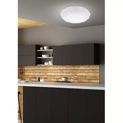 LED stropné svetlo s efektom nočnej oblohy SKY EFECT - 16W, 6500K (studená biela), 51cm, biele