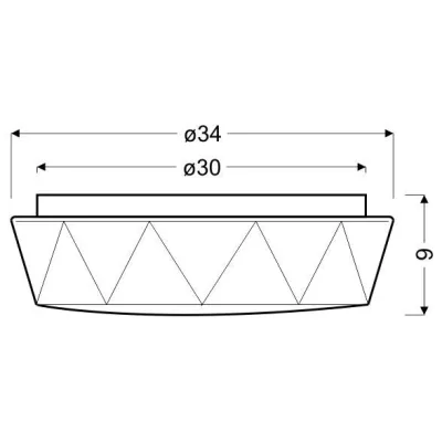 LED stropné svetlo s efektom nočnej oblohy SKY EFECT - 10W, 6500K (studená biela), 34cm, biele