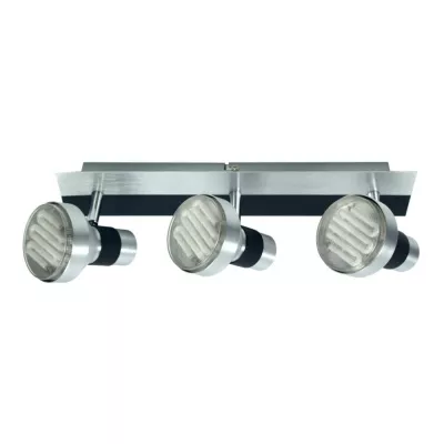 LED stropné bodové svetlo SORTHA - 3xGX53, 9W, 3000K (teplá biela), čierne / strieborné