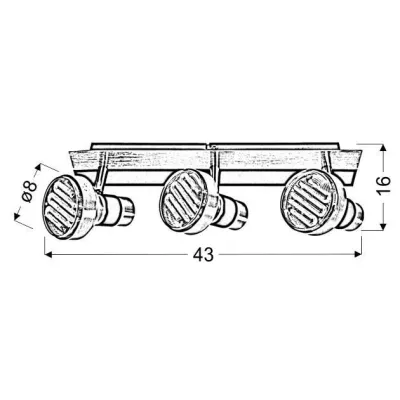 LED stropné bodové svetlo SORTHA - 3xGX53, 9W, 3000K (teplá biela), čierne / strieborné