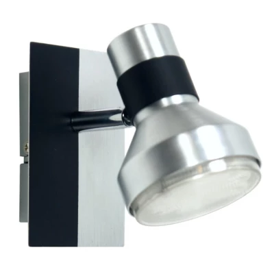 LED nástenné bodové svetlo SORTHA - 1xGX53, 9W, 3000K (teplá biela), čierne / strieborné