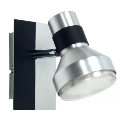 LED nástenné bodové svetlo SORTHA - 1xGX53, 9W, 3000K (teplá biela), čierne / strieborné