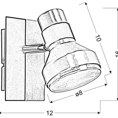 LED nástenné bodové svetlo SORTHA - 1xGX53, 9W, 3000K (teplá biela), čierne / strieborné