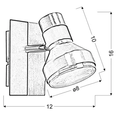 LED nástenné bodové svetlo SORTHA - 1xGX53, 9W, 3000K (teplá biela), čierne / strieborné