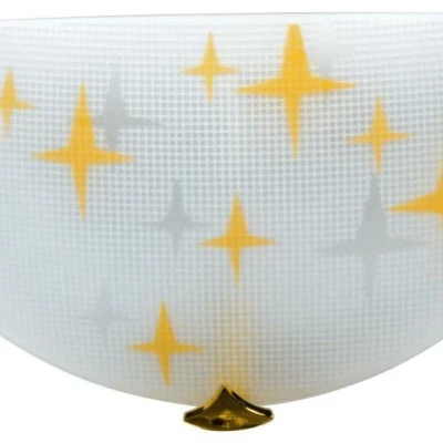 Nástenné osvetlenie STARS - 1xE27, 60W, jantárové / biele