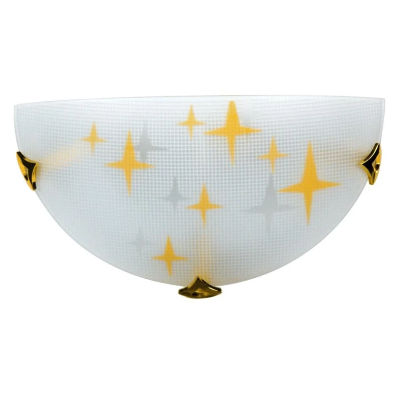 Nástenné osvetlenie STARS - 1xE27, 60W, jantárové / biele