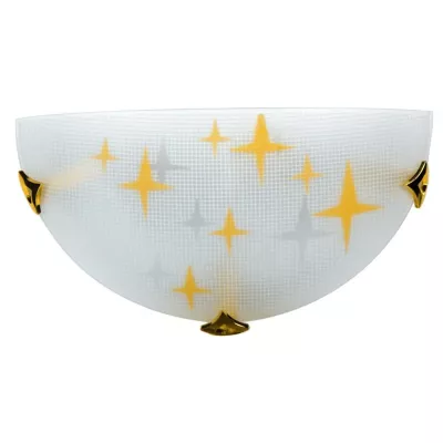 Nástenné osvetlenie STARS - 1xE27, 60W, jantárové / biele