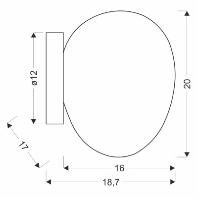 Nástenné osvetlenie v japandi štýle STONES - 1xE27, 40W, 20cm, čierne / biele