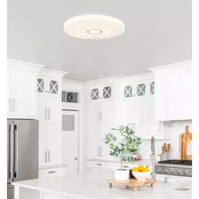 LED prisadené stropné svietidlo SUNNY - 24W, 4000K (denná biela), 38cm, biele