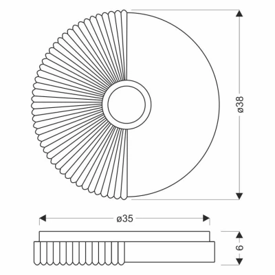 LED prisadené stropné svietidlo SUNNY - 24W, 4000K (denná biela), 38cm, biele