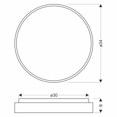 LED stropnica s efektom hviezdnej oblohy TEXAS - 18W, 4000K (denná biela), 34cm, okrúhle, biele