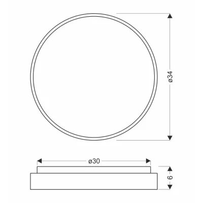 LED stropnica s efektom hviezdnej oblohy TEXAS - 18W, 4000K (denná biela), 34cm, okrúhle, biele