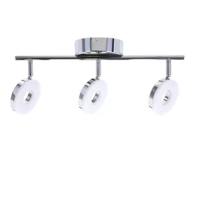 LED stropné svietidlo THEMA - 3x5W, 3000K (teplá biela), chrómované