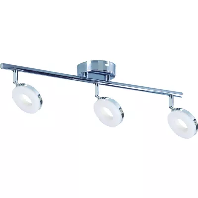 LED stropné svietidlo THEMA - 3x5W, 3000K (teplá biela), chrómované