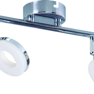 LED nástenné / stropné svetlo THEMA - 2x5W, 3000K (teplá biela), chrómované