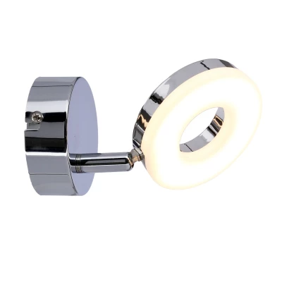 LED nástenné osvetlenie THEMA - 1x5W, 3000K (teplá biela), chrómované