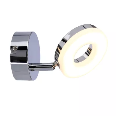 LED nástenné osvetlenie THEMA - 1x5W, 3000K (teplá biela), chrómované