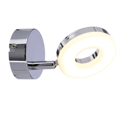 LED nástenné osvetlenie THEMA - 1x5W, 3000K (teplá biela), chrómované