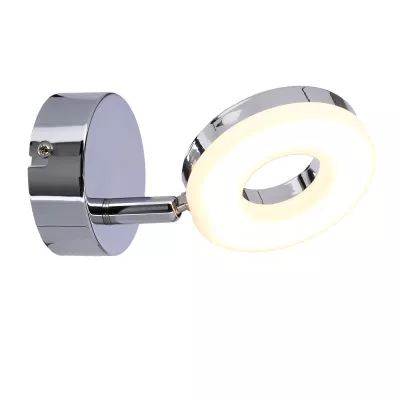 LED nástenné osvetlenie THEMA - 1x5W, 3000K (teplá biela), chrómované