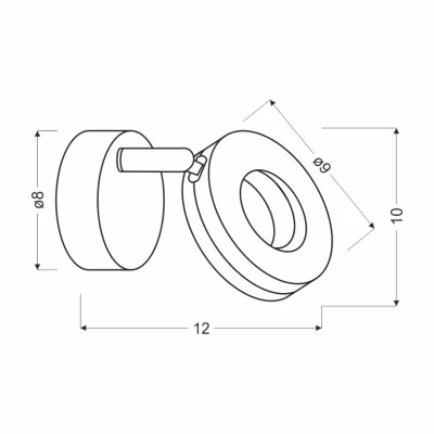 LED nástenné osvetlenie THEMA - 1x5W, 3000K (teplá biela), chrómované