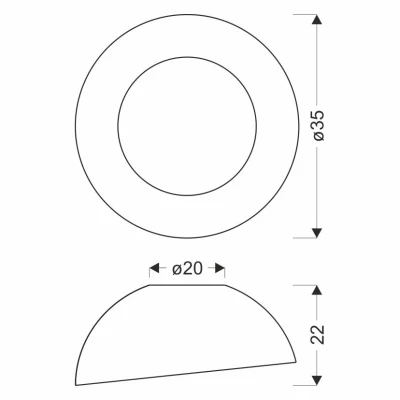 LED stropné osvetlenie TRENTO - 18W, 4000K (denná biela), 35cm, okrúhle, hnedé / biele