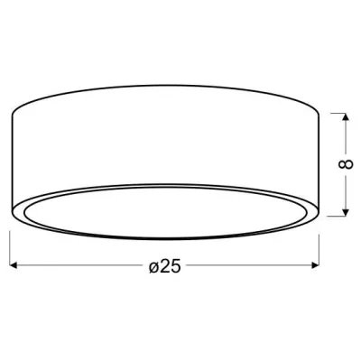 Stropné LED prisadené svietidlo ZIGO - 10W, 4000K (neutrálna biela), wenge