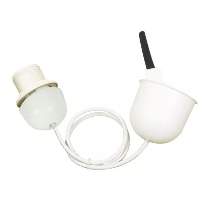 Plastový záves so stropnou krytkou FILODE - 1xE27, 60W, biely