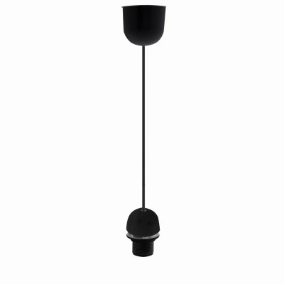 Plastový záves so stropnou krytkou FILODE - 1xE27, 60W, čierny