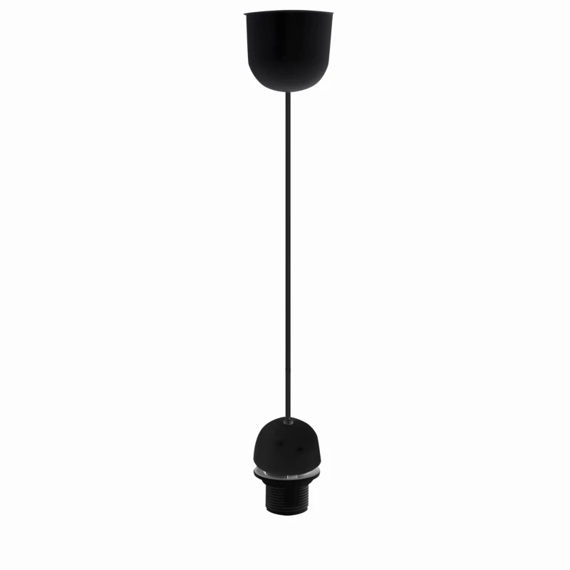 Plastový záves so stropnou krytkou FILODE - 1xE27, 60W, čierny
