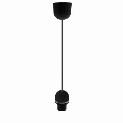 Plastový záves so stropnou krytkou FILODE - 1xE27, 60W, čierny