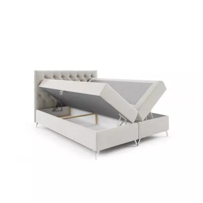 Boxspringová posteľ SHANNON - 200x200, červená + topper ZDARMA