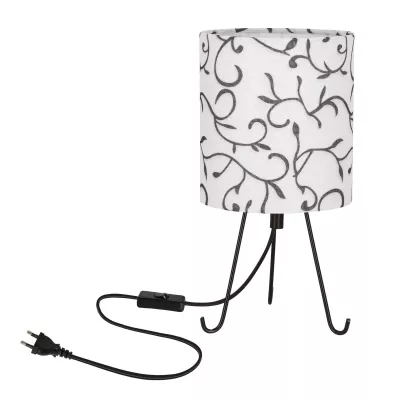 Stolná lampa trojnožka SMALLY - 1xE14, 40W, čierna / biela