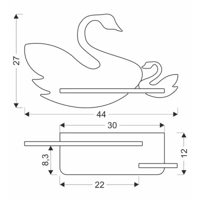 Nástenné detské LED svetlo do zásuvky SWAN - 5W, 4000K (denná biela), biele / ružové
