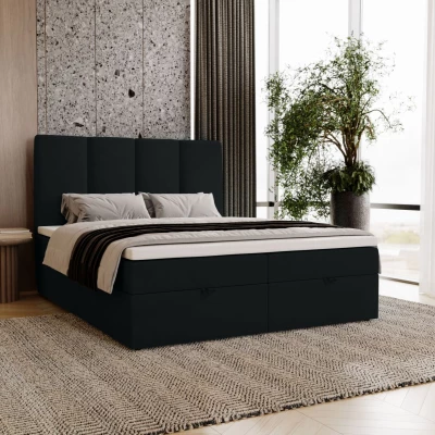Kontinentálna manželská posteľ 160x200 GLADE - čierna