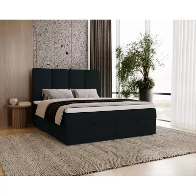 Kontinentálna manželská posteľ 160x200 GLADE - čierna