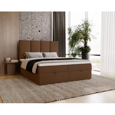 Kontinentálna jednolôžková posteľ 120x200 GLADE - hnedá