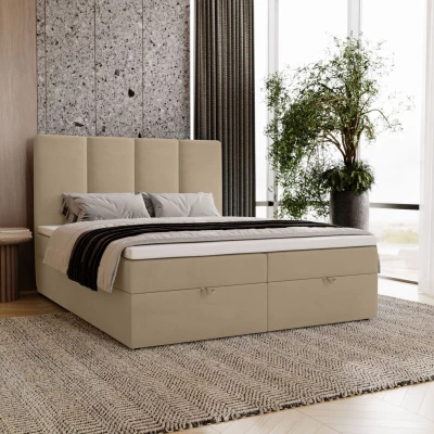 Kontinentálna jednolôžková posteľ 120x200 GLADE - krémová